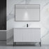 Dowell 48-Fluted Bathroom Vanity Set-(Assembled Cabinet Base with 3 Soft-Close Doors, Shelves & Ceramic/Resin Basin, Black/Golden Legs - 002 48 Series