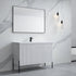 Dowell 48-Fluted Bathroom Vanity Set-(Assembled Cabinet Base with 3 Soft-Close Doors, Shelves & Ceramic/Resin Basin, Black/Golden Legs - 002 48 Series