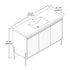 Dowell 48-Fluted Bathroom Vanity Set-(Assembled Cabinet Base with 3 Soft-Close Doors, Shelves & Ceramic/Resin Basin, Black/Golden Legs - 002 48 Series