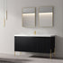 Dowell 60¡°(Fluted Bathroom Vanity Set ¡°(Assembled Cabinet Base with 4 Soft-Close Doors, Shelves & Resin Basin - 002 60 Series