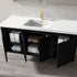 Dowell 60¡°(Fluted Bathroom Vanity Set ¡°(Assembled Cabinet Base with 4 Soft-Close Doors, Shelves & Resin Basin - 002 60 Series