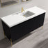 Dowell 60¡°(Fluted Bathroom Vanity Set ¡°(Assembled Cabinet Base with 4 Soft-Close Doors, Shelves & Resin Basin - 002 60 Series
