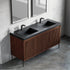 Dowell 60¡°(Fluted Bathroom Vanity Set ¡°(Assembled Cabinet Base with 4 Soft-Close Doors, Shelves & Resin Basin - 002 60 Series