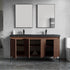 Dowell 60¡°(Fluted Bathroom Vanity Set ¡°(Assembled Cabinet Base with 4 Soft-Close Doors, Shelves & Resin Basin - 002 60 Series