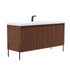 Dowell 60¡°(Fluted Bathroom Vanity Set ¡°(Assembled Cabinet Base with 4 Soft-Close Doors, Shelves & Resin Basin - 002 60 Series