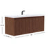 Dowell 60¡°(Fluted Bathroom Vanity Set ¡°(Assembled Cabinet Base with 4 Soft-Close Doors, Shelves & Resin Basin - 002 60 Series