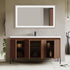 Dowell 60¡°(Fluted Bathroom Vanity Set ¡°(Assembled Cabinet Base with 4 Soft-Close Doors, Shelves & Resin Basin - 002 60 Series