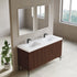 Dowell 60¡°(Fluted Bathroom Vanity Set ¡°(Assembled Cabinet Base with 4 Soft-Close Doors, Shelves & Resin Basin - 002 60 Series