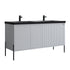 Dowell 60¡°(Fluted Bathroom Vanity Set ¡°(Assembled Cabinet Base with 4 Soft-Close Doors, Shelves & Resin Basin - 002 60 Series