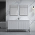 Dowell 60¡°(Fluted Bathroom Vanity Set ¡°(Assembled Cabinet Base with 4 Soft-Close Doors, Shelves & Resin Basin - 002 60 Series