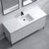 Dowell 60¡°(Fluted Bathroom Vanity Set ¡°(Assembled Cabinet Base with 4 Soft-Close Doors, Shelves & Resin Basin - 002 60 Series