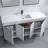 Dowell 60¡°(Fluted Bathroom Vanity Set ¡°(Assembled Cabinet Base with 4 Soft-Close Doors, Shelves & Resin Basin - 002 60 Series