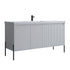 Dowell 60¡°(Fluted Bathroom Vanity Set ¡°(Assembled Cabinet Base with 4 Soft-Close Doors, Shelves & Resin Basin - 002 60 Series