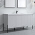 Dowell 60¡°(Fluted Bathroom Vanity Set ¡°(Assembled Cabinet Base with 4 Soft-Close Doors, Shelves & Resin Basin - 002 60 Series