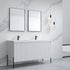 Dowell 60¡°(Fluted Bathroom Vanity Set ¡°(Assembled Cabinet Base with 4 Soft-Close Doors, Shelves & Resin Basin - 002 60 Series