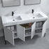 Dowell 60¡°(Fluted Bathroom Vanity Set ¡°(Assembled Cabinet Base with 4 Soft-Close Doors, Shelves & Resin Basin - 002 60 Series