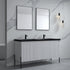 Dowell 60¡°(Fluted Bathroom Vanity Set ¡°(Assembled Cabinet Base with 4 Soft-Close Doors, Shelves & Resin Basin - 002 60 Series