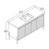Dowell 60¡°(Fluted Bathroom Vanity Set ¡°(Assembled Cabinet Base with 4 Soft-Close Doors, Shelves & Resin Basin - 002 60 Series