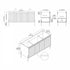 Dowell 60¡°(Fluted Bathroom Vanity Set ¡°(Assembled Cabinet Base with 4 Soft-Close Doors, Shelves & Resin Basin - 002 60 Series