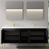 Dowell 72¡°(Fluted Bathroom Vanity Set ¡°(Assembled Cabinet Base with 5 Soft-Close Doors, Shelves &  Resin Double Basin - 002 72 Sereis