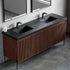 Dowell 72¡°(Fluted Bathroom Vanity Set ¡°(Assembled Cabinet Base with 5 Soft-Close Doors, Shelves &  Resin Double Basin - 002 72 Sereis