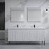 Dowell 72¡°(Fluted Bathroom Vanity Set ¡°(Assembled Cabinet Base with 5 Soft-Close Doors, Shelves &  Resin Double Basin - 002 72 Sereis
