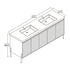 Dowell 72¡°(Fluted Bathroom Vanity Set ¡°(Assembled Cabinet Base with 5 Soft-Close Doors, Shelves &  Resin Double Basin - 002 72 Sereis