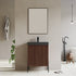 Dowell 24" Fluted Design Vanity Set ¡°(Modern Pre-Assembled Bathroom Cabinet with Soft-Close Doors & Shelf, Ceramic/Resin Basin, Black/Golden Legs - 002 24 Series