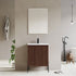 Dowell 24" Fluted Design Vanity Set ¡°(Modern Pre-Assembled Bathroom Cabinet with Soft-Close Doors & Shelf, Ceramic/Resin Basin, Black/Golden Legs - 002 24 Series