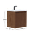 Dowell 24" Fluted Design Vanity Set ¡°(Modern Pre-Assembled Bathroom Cabinet with Soft-Close Doors & Shelf, Ceramic/Resin Basin, Black/Golden Legs - 002 24 Series
