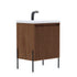 Dowell 24" Fluted Design Vanity Set ¡°(Modern Pre-Assembled Bathroom Cabinet with Soft-Close Doors & Shelf, Ceramic/Resin Basin, Black/Golden Legs - 002 24 Series