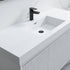 Dowell 48-Fluted Bathroom Vanity Set-(Assembled Cabinet Base with 3 Soft-Close Doors, Shelves & Ceramic/Resin Basin, Black/Golden Legs - 002 48 Series