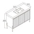 Dowell 48-Fluted Bathroom Vanity Set-(Assembled Cabinet Base with 3 Soft-Close Doors, Shelves & Ceramic/Resin Basin, Black/Golden Legs - 002 48 Series