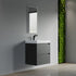 Dowell 24" Wall-Mounted Floating Bathroom Vanity ¡°(Pre-Assembled, White/Black, with Two Drawers and a Single Basin- 004 24 Series