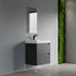 Dowell 24" Wall-Mounted Floating Bathroom Vanity ¡°(Pre-Assembled, White/Black, with Two Drawers and a Single Basin- 004 24 Series