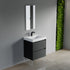Dowell 24" Wall-Mounted Floating Bathroom Vanity ¡°(Pre-Assembled, White/Black, with Two Drawers and a Single Basin- 004 24 Series