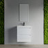 Dowell 24" Wall-Mounted Floating Bathroom Vanity ¡°(Pre-Assembled, White/Black, with Two Drawers and a Single Basin- 004 24 Series