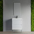 Dowell 24" Wall-Mounted Floating Bathroom Vanity ¡°(Pre-Assembled, White/Black, with Two Drawers and a Single Basin- 004 24 Series