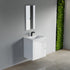 Dowell 24" Wall-Mounted Floating Bathroom Vanity ¡°(Pre-Assembled, White/Black, with Two Drawers and a Single Basin- 004 24 Series