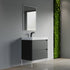 Dowell 30" Wall-Mounted Floating Bathroom Vanity ¡°(Pre-Assembled, White/Black, with Two Drawers and a Single Basin - 004 30 Series