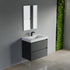 Dowell 30" Wall-Mounted Floating Bathroom Vanity ¡°(Pre-Assembled, White/Black, with Two Drawers and a Single Basin - 004 30 Series