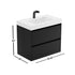 Dowell 30" Wall-Mounted Floating Bathroom Vanity ¡°(Pre-Assembled, White/Black, with Two Drawers and a Single Basin - 004 30 Series
