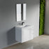 Dowell 30" Wall-Mounted Floating Bathroom Vanity ¡°(Pre-Assembled, White/Black, with Two Drawers and a Single Basin - 004 30 Series