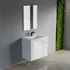 Dowell 30" Wall-Mounted Floating Bathroom Vanity ¡°(Pre-Assembled, White/Black, with Two Drawers and a Single Basin - 004 30 Series