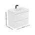 Dowell 30" Wall-Mounted Floating Bathroom Vanity ¡°(Pre-Assembled, White/Black, with Two Drawers and a Single Basin - 004 30 Series