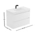 Dowell 36" Wall-Mounted Floating Bathroom Vanity ¡°(Pre-Assembled, White/Black, with Two Drawers and a Single Basin - 004 36 Series