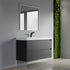 Dowell 48" Wall-Mounted Floating Bathroom Vanity ¡°(Pre-Assembled, White/Black, with Two Drawers and a Double/Single Resin Basin - 004 48 Series