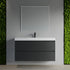 Dowell 48" Wall-Mounted Floating Bathroom Vanity ¡°(Pre-Assembled, White/Black, with Two Drawers and a Double/Single Resin Basin - 004 48 Series