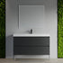 Dowell 48" Wall-Mounted Floating Bathroom Vanity ¡°(Pre-Assembled, White/Black, with Two Drawers and a Double/Single Resin Basin - 004 48 Series