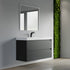 Dowell 48" Wall-Mounted Floating Bathroom Vanity ¡°(Pre-Assembled, White/Black, with Two Drawers and a Double/Single Resin Basin - 004 48 Series